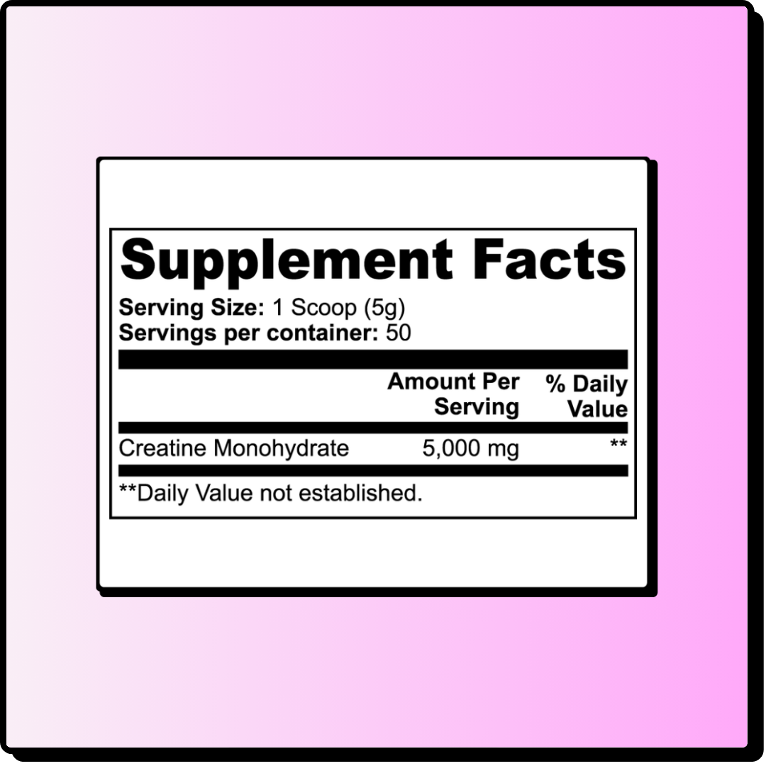 Creatine Monohydrate - for her